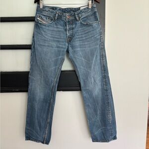 Diesel Waykee Jeans Regular Straight Button Fly Jeans Distressed 0808H Waist 30